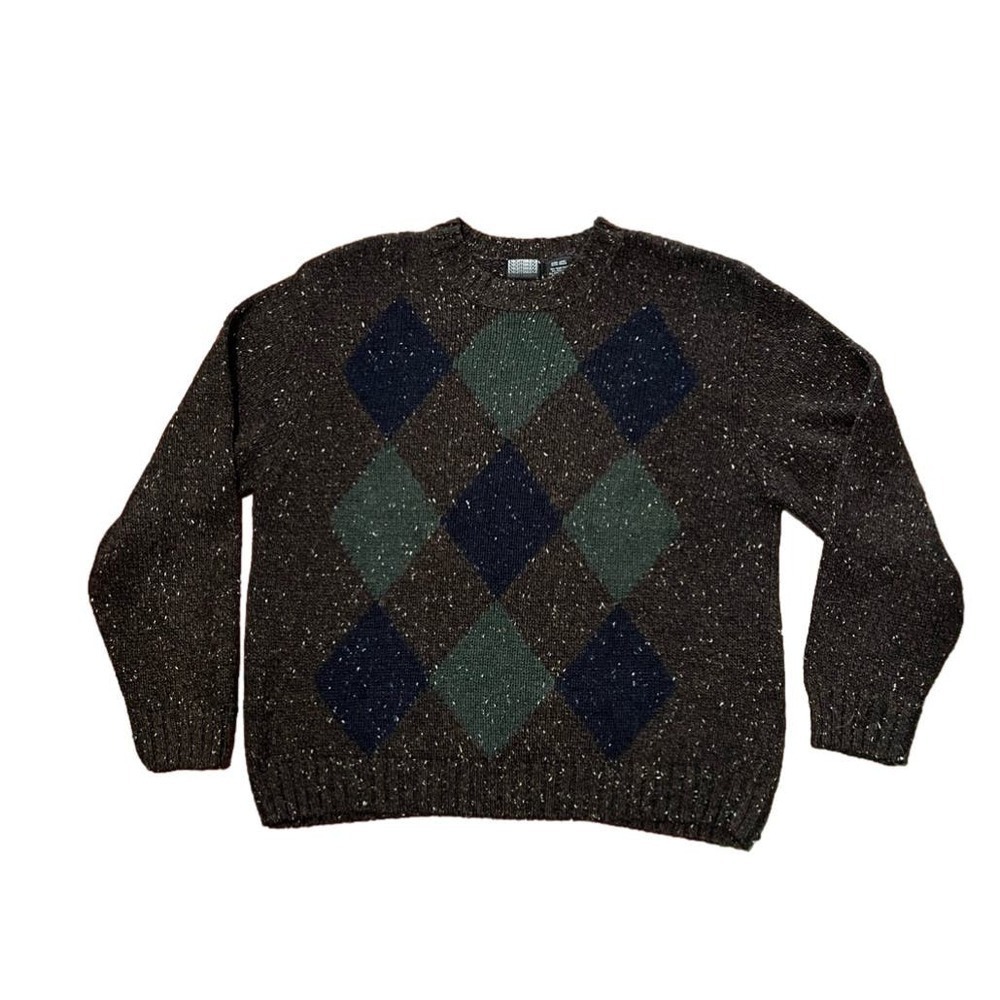 Vintage 1980’s 1990’s Knightsbridge Sweater Size XL Geometric Speckle Pattern